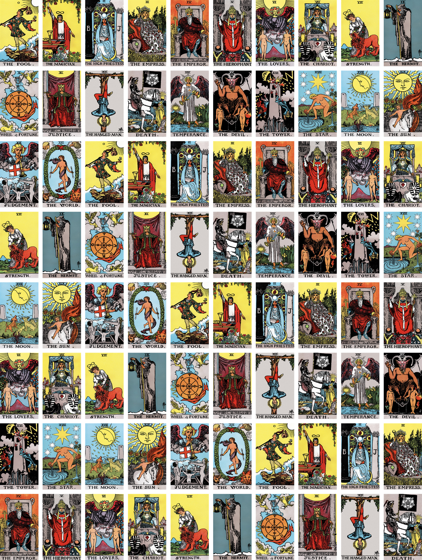 Stickers Arcanes Majeurs – 240 mini stickers Tarot Rider-Waite
