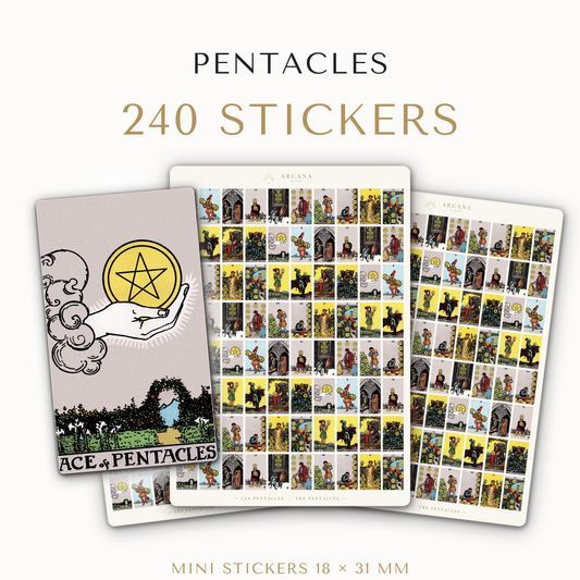 Stickers Tarot Pentacles – 240 mini stickers Rider-Waite