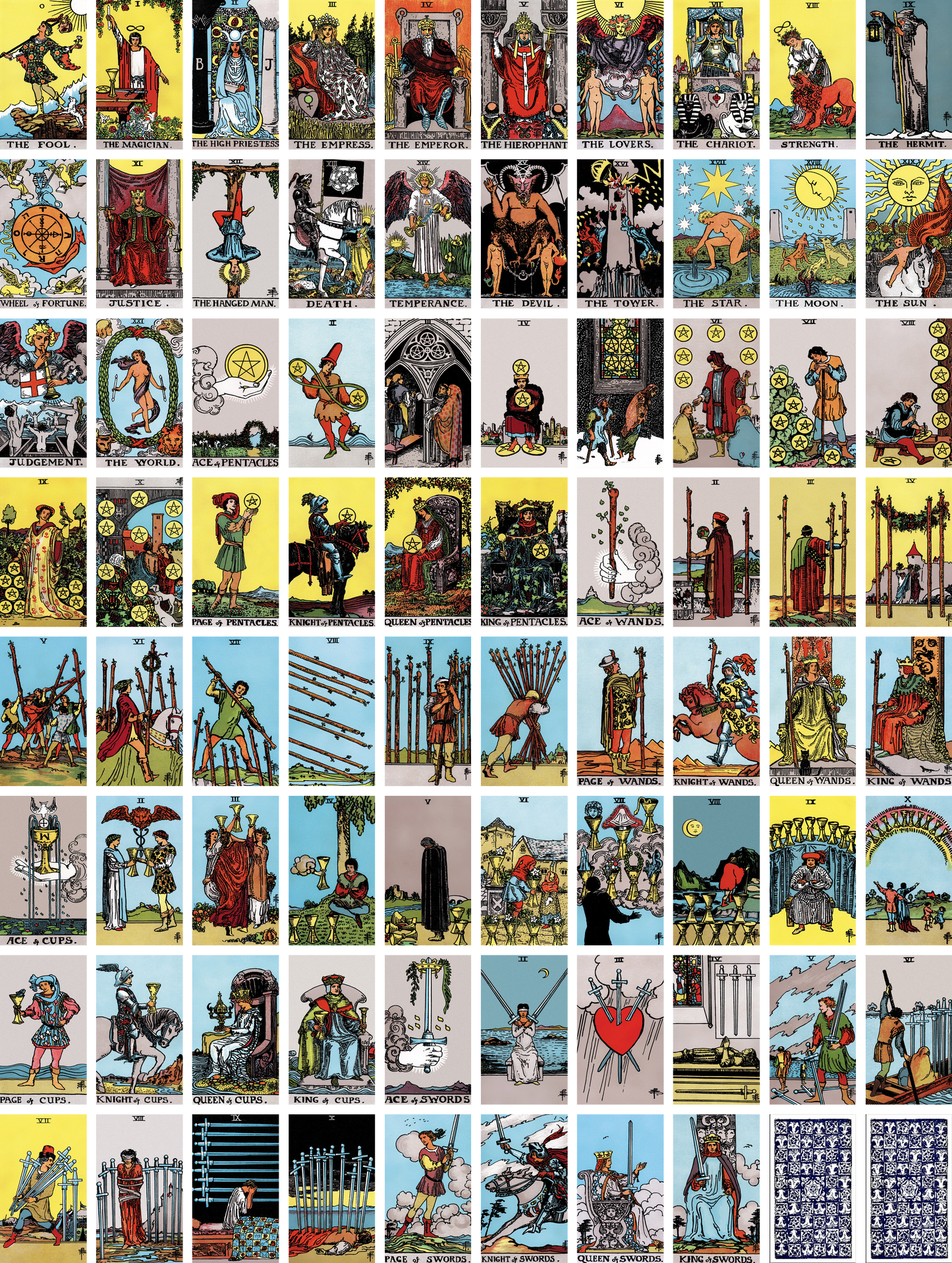 Stickers Tarot Jeu Complet – 240 mini stickers Rider-Waite