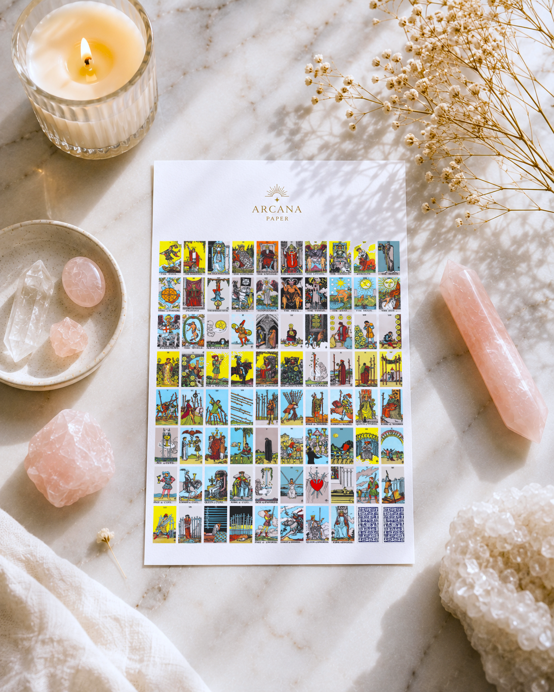 Stickers Tarot Jeu Complet – 240 mini stickers Rider-Waite