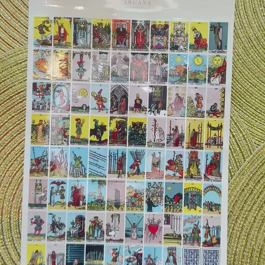 Pegatinas de Tarot Baraja Completa – 1280 Mini Pegatinas Rider-Waite