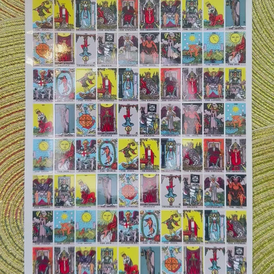 Pegatinas Arcanos Mayores – 240 Mini Pegatinas Tarot Rider-Waite