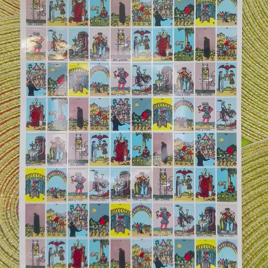 Pegatinas Tarot Copas – 240 Mini Pegatinas Rider-Waite Precortadas